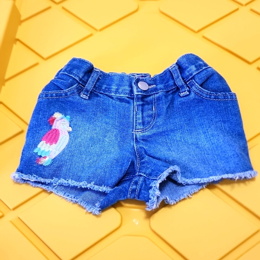 The Children's Place Girls blue Jean denim shorts 9M-12M